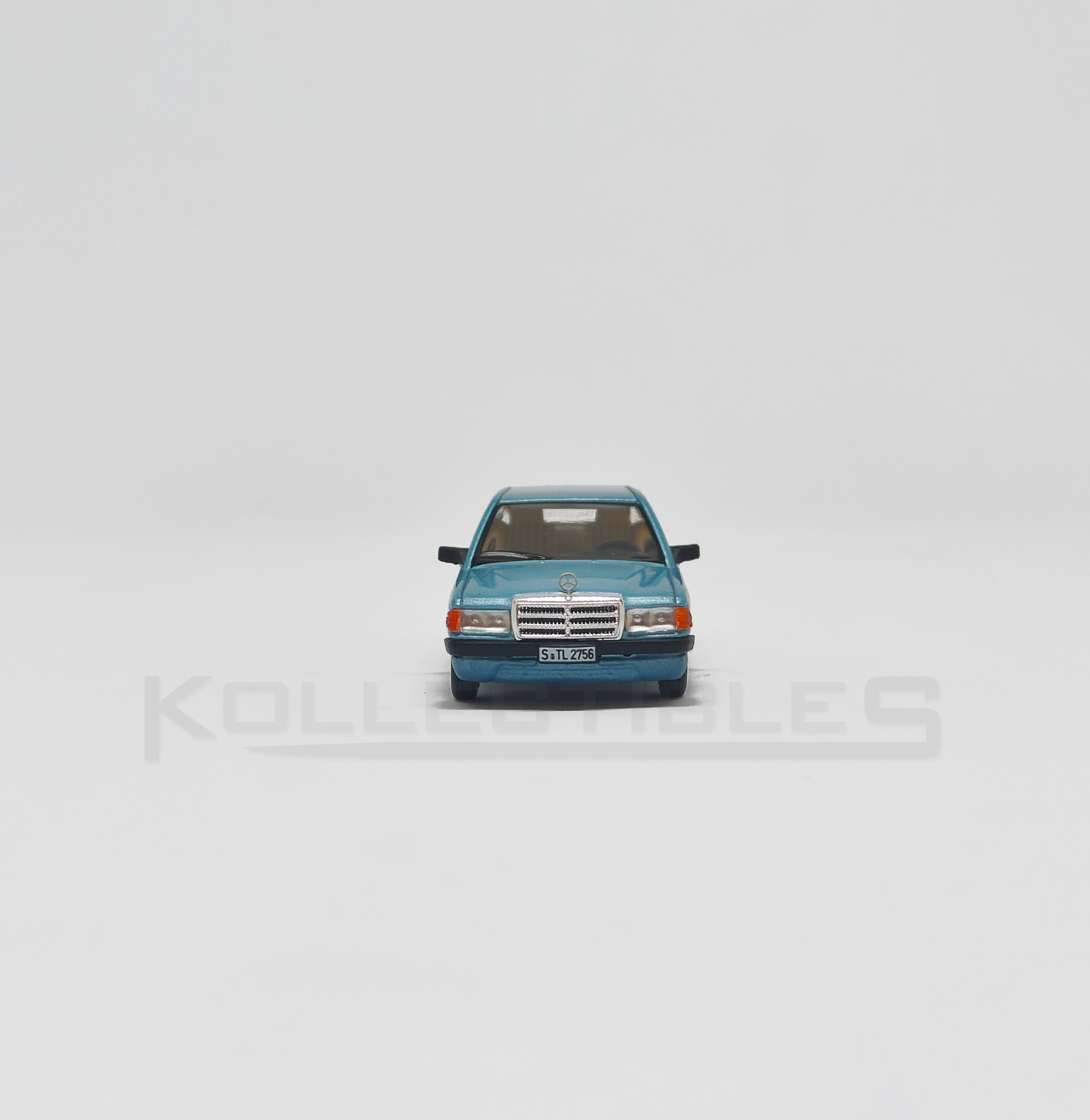 Mercedes Benz 190E Blue 1:64 scale model cars - Xcartoys x Poprace