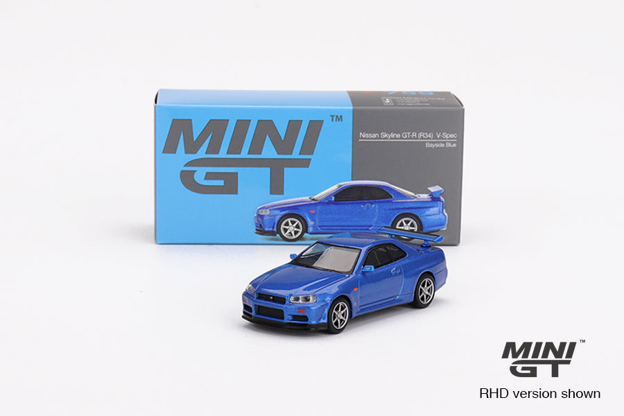 Nissan Skyline GT-R (R34) V-Spec 1:64 scale model car - Mini GT