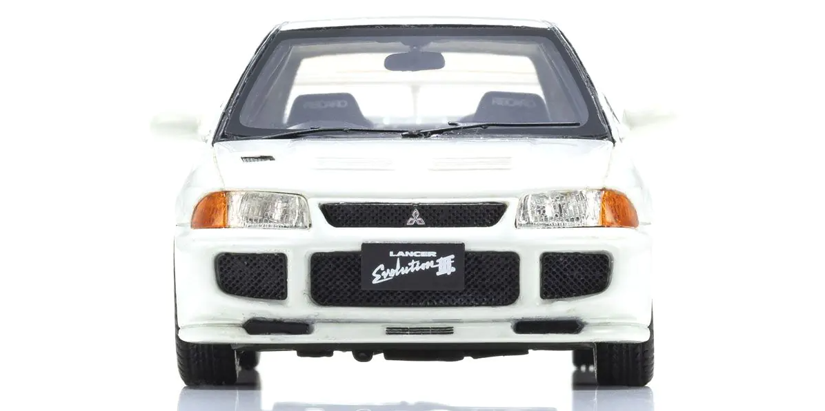 Mitsubishi Lancer Evolution III white 1:43 scale model car - Kyosho