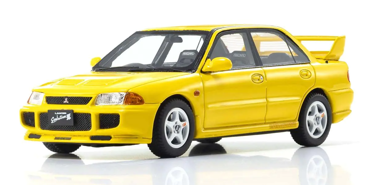 Mitsubishi Lancer Evolution III YELLOW 1:43 scale model car - Kyosho