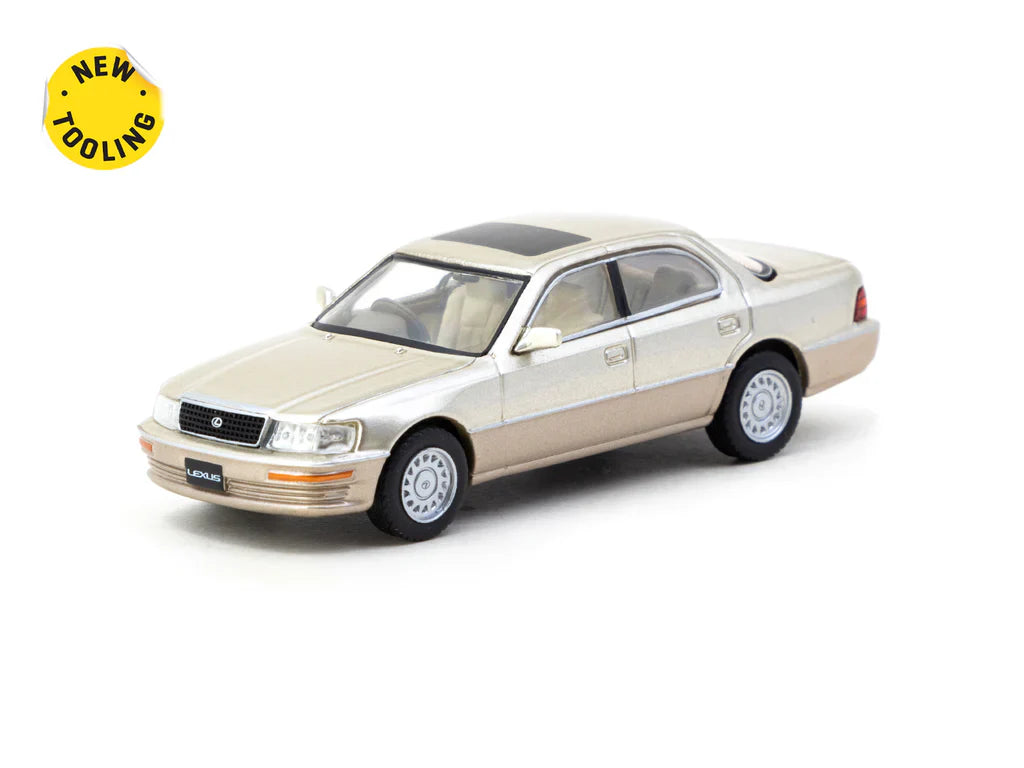 Lexus LS400 Champagne Beige Metallic 1:64 scale model car - Tarmac works