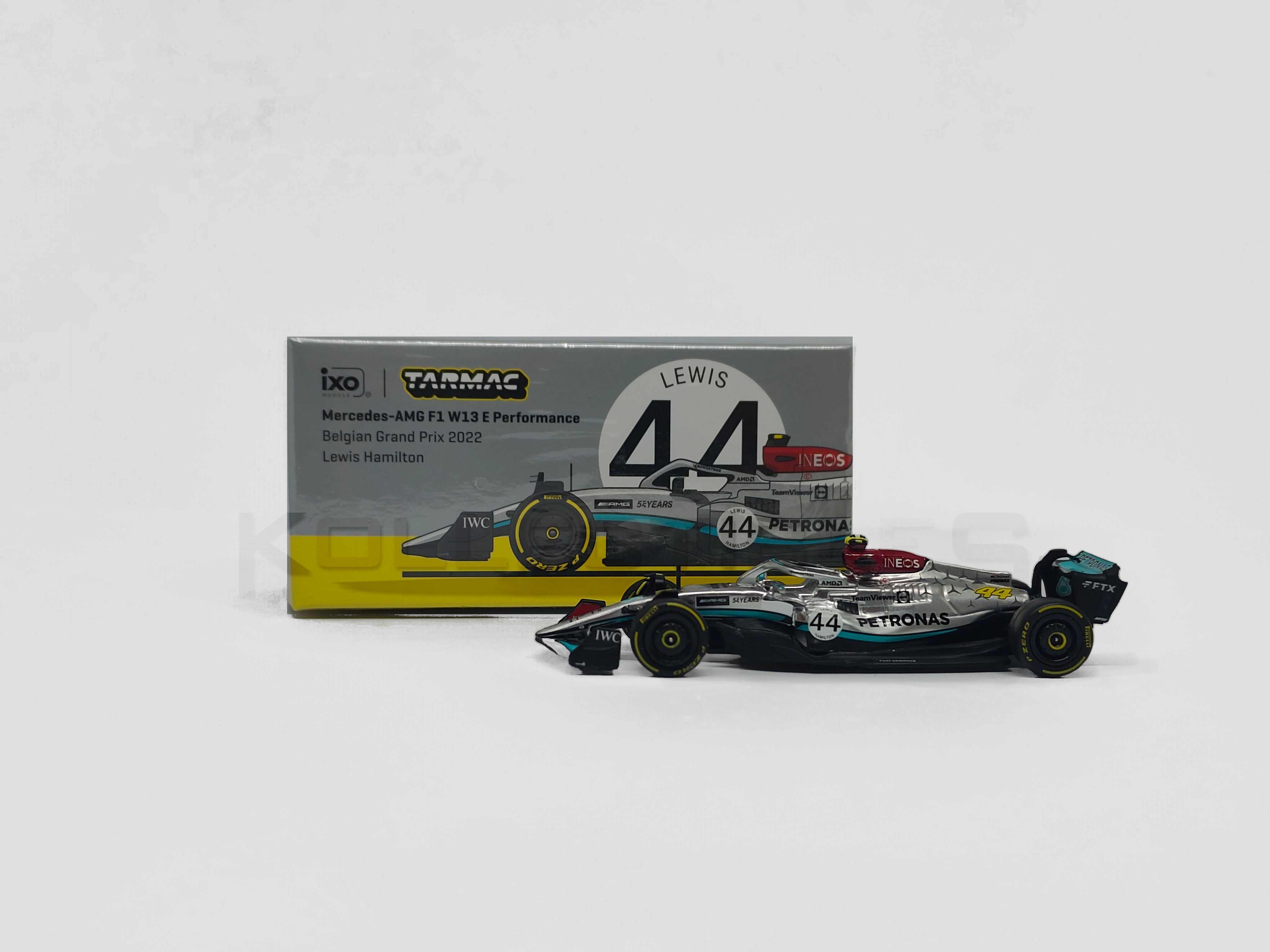 Mercedes Benz - AMG F1 W13E Performance Belgian Grand Prix 2022 1:64 scale model car - Tarmac Works