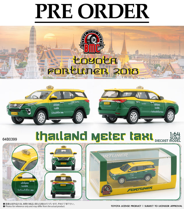 Toyota Fortuner 2018 Thai Taxi (RHD) 1:64 scale model car - BM creations