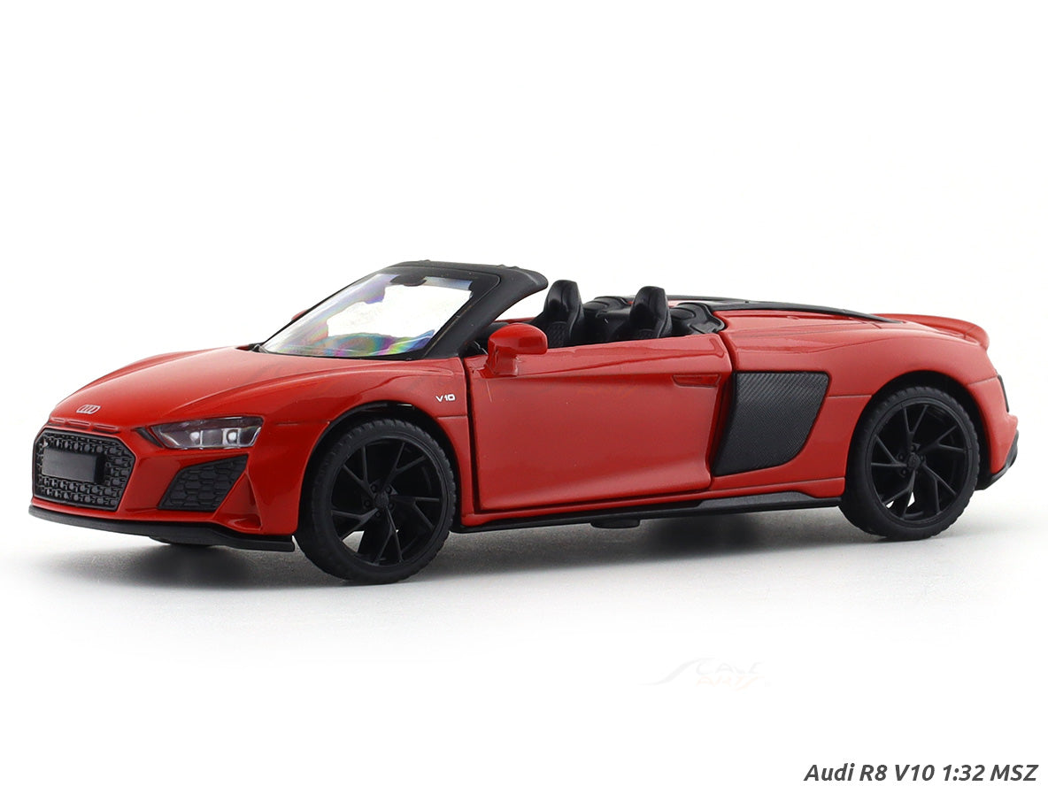 Audi R8 V10 Red 1:32 MSZ licensed pullback diecast Scale Model car collectible