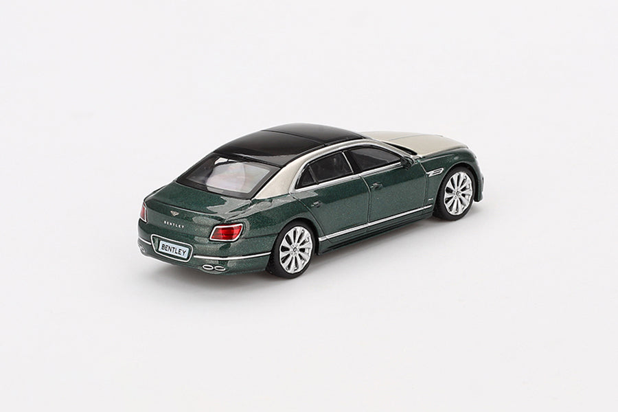 Bently Flying Spur White Sand Verdant 1:64 scale model car - Mini GT