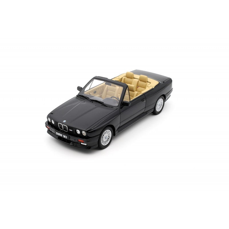 BMW E30 M3 Convertible Black 1989 1:18 scale model car - Ottomobile