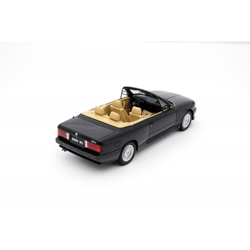 BMW E30 M3 Convertible Black 1989 1:18 scale model car - Ottomobile