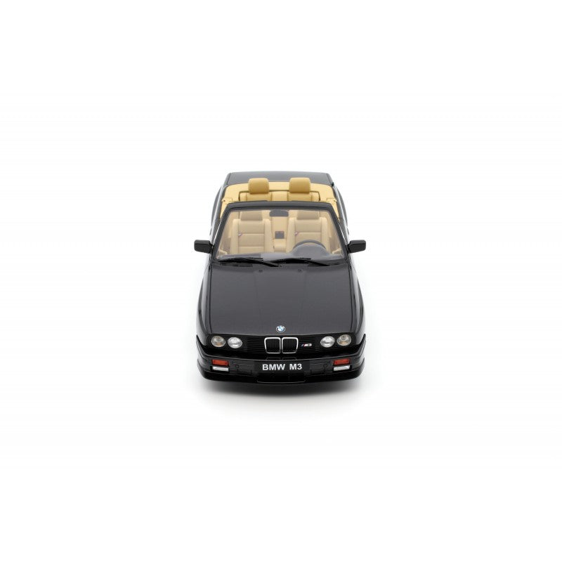 BMW E30 M3 Convertible Black 1989 1:18 scale model car - Ottomobile