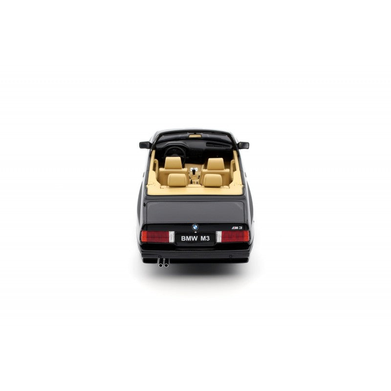 BMW E30 M3 Convertible Black 1989 1:18 scale model car - Ottomobile