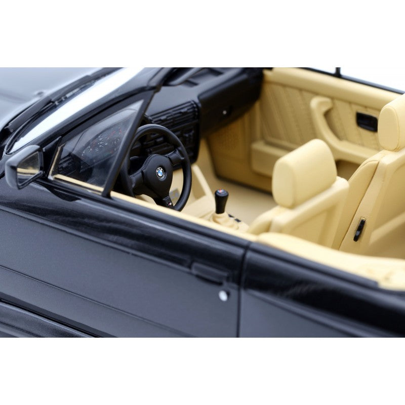 BMW E30 M3 Convertible Black 1989 1:18 scale model car - Ottomobile