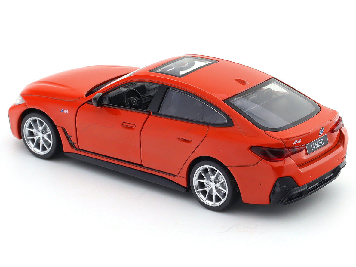 BMW i4 M50 Red 1:34 MSZ licensed pullback diecast Scale Model car collectible
