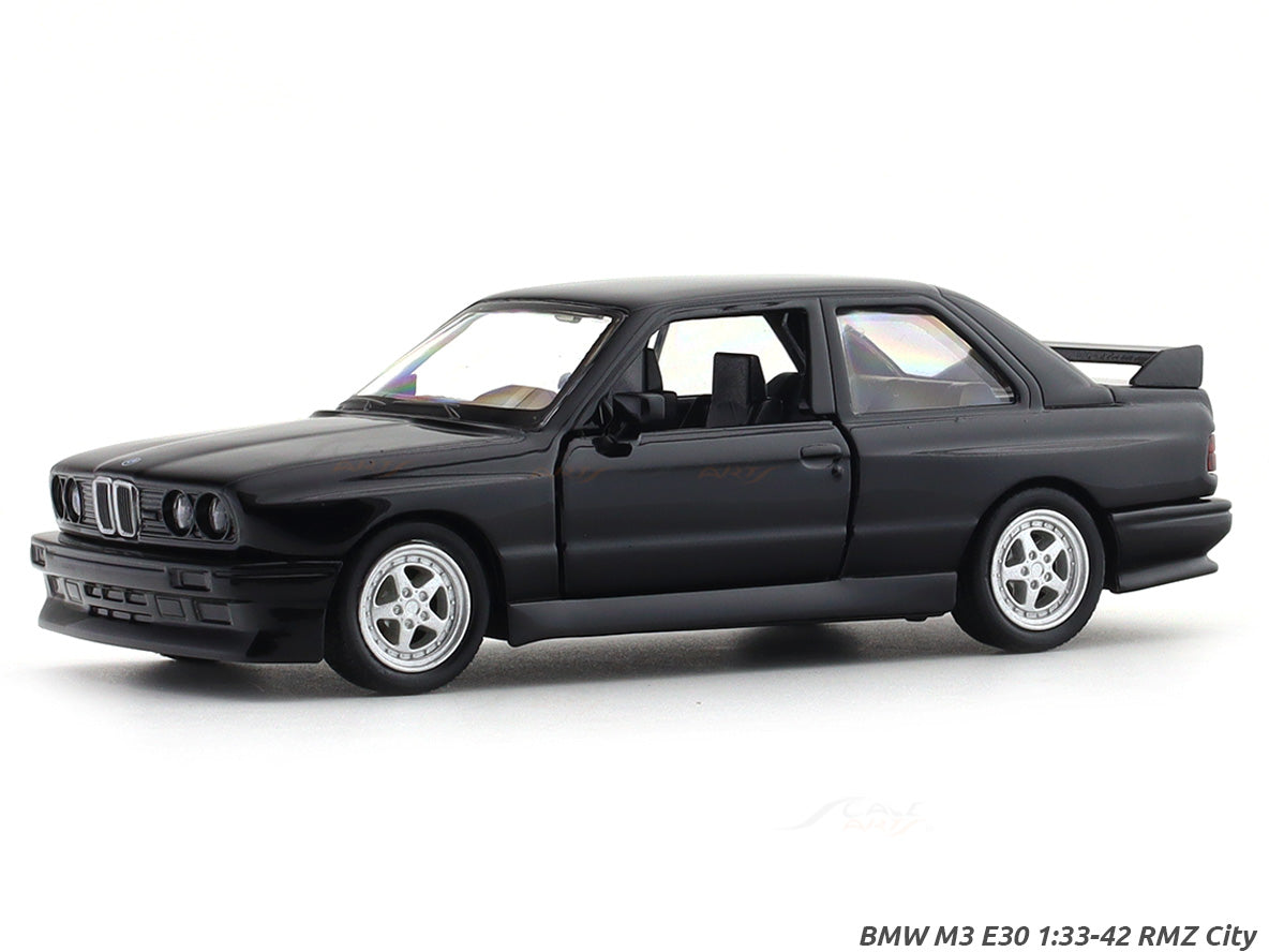 BMW M3 E30 Black 1:33-42 RMZ City licensed pull back car scale model