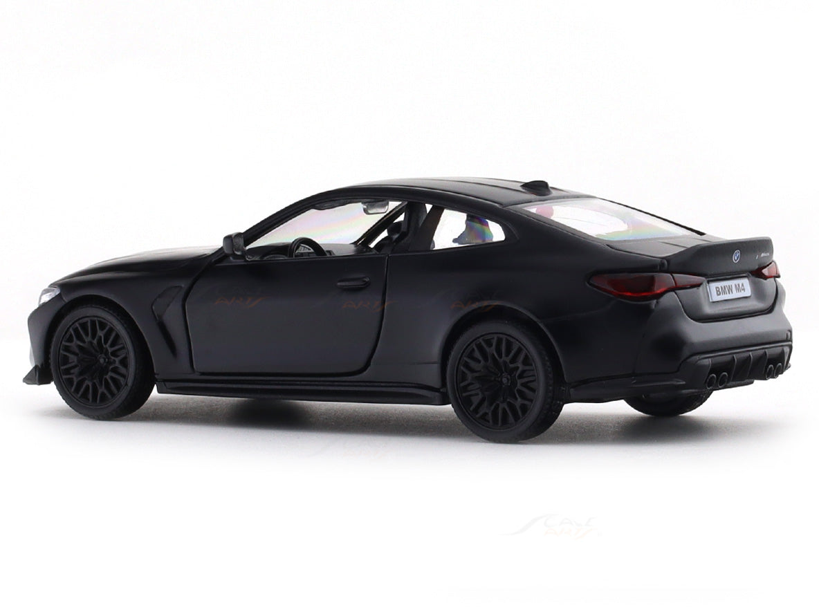 BMW M4 CSL Matte Black 1:33-42 RMZ City licensed pull back car scale model