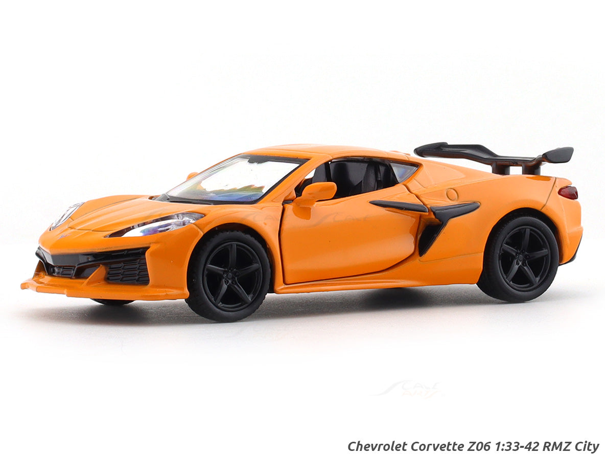 Chevrolet Corvette Z06 orange 1:33-42 RMZ City licensed pull back car scale model