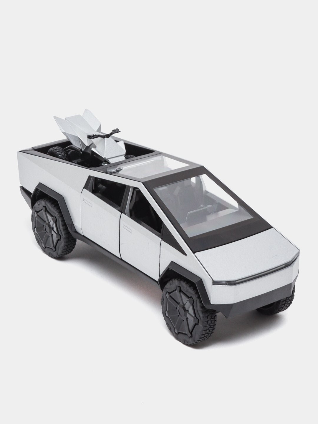 Tesla Cybertruck Trailer Camper 1:32 Diecast Scale model GREY