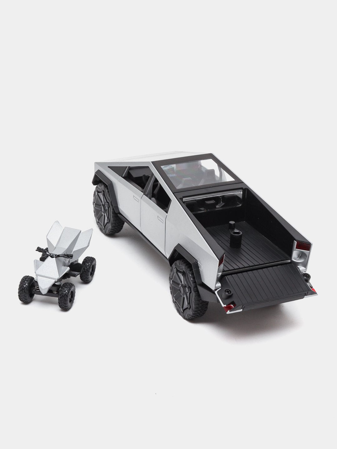 Tesla Cybertruck Trailer Camper 1:32 Diecast Scale model GREY