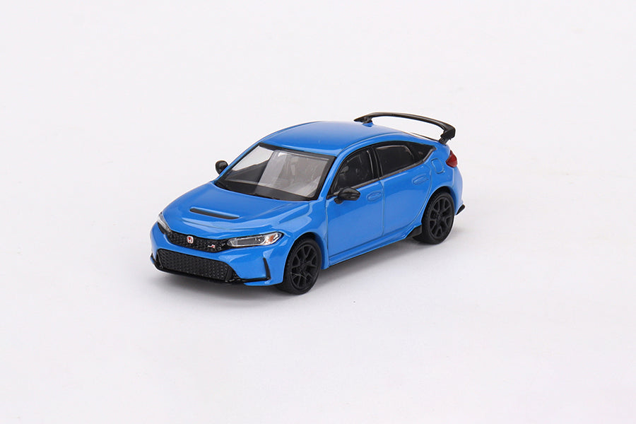Honda Civic Type R Boost Blue Pearl 2023 Blister packaging 1:64 scale model car - Mini Gt