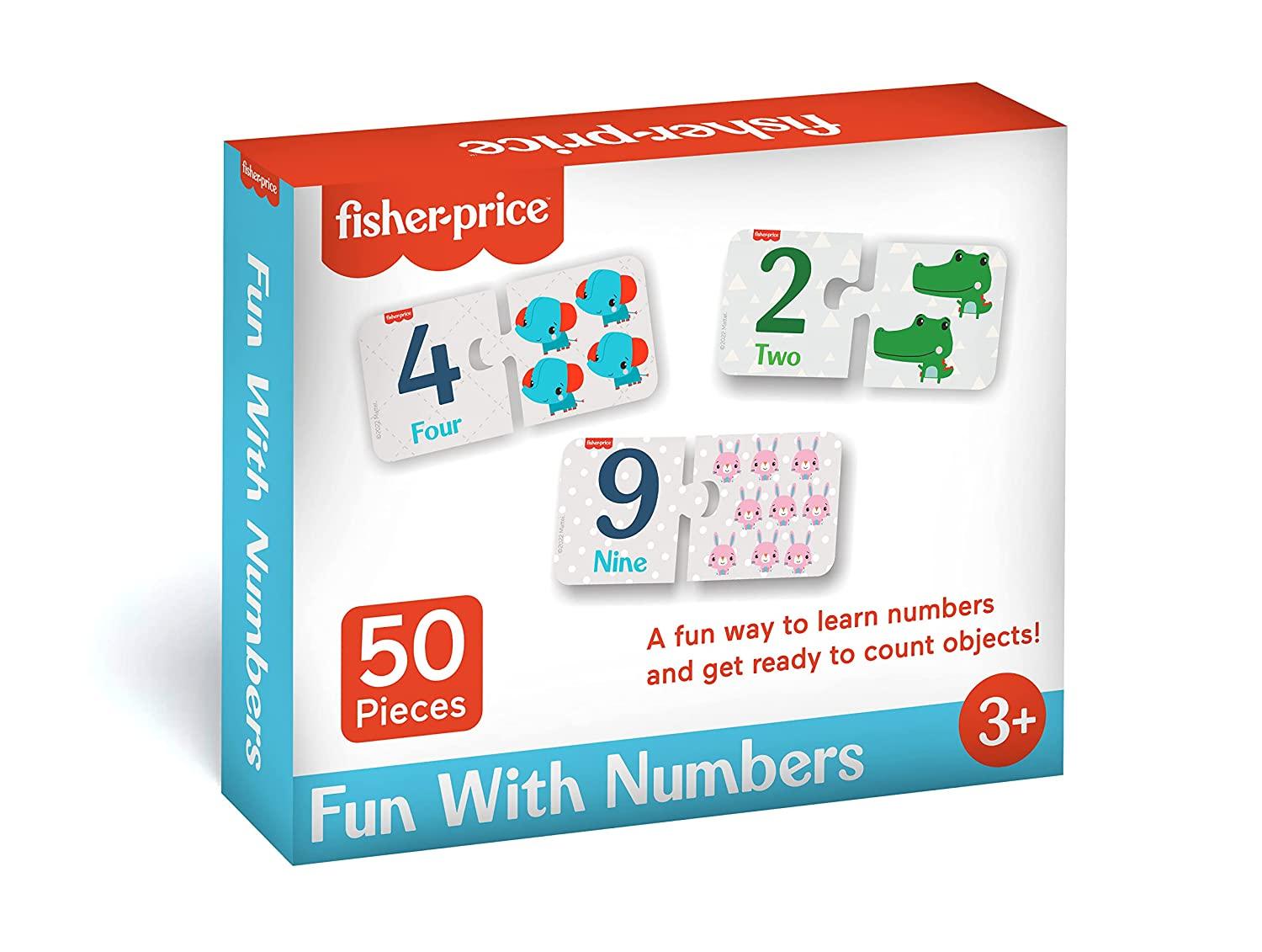 Fisher Price Fun with Numbers 50 Pieces Numbers Matching Puzzle for Kids