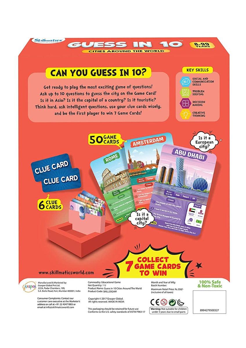 Educational Game : Cities Around the World - GUESS IN 10 (Ages 8-99)