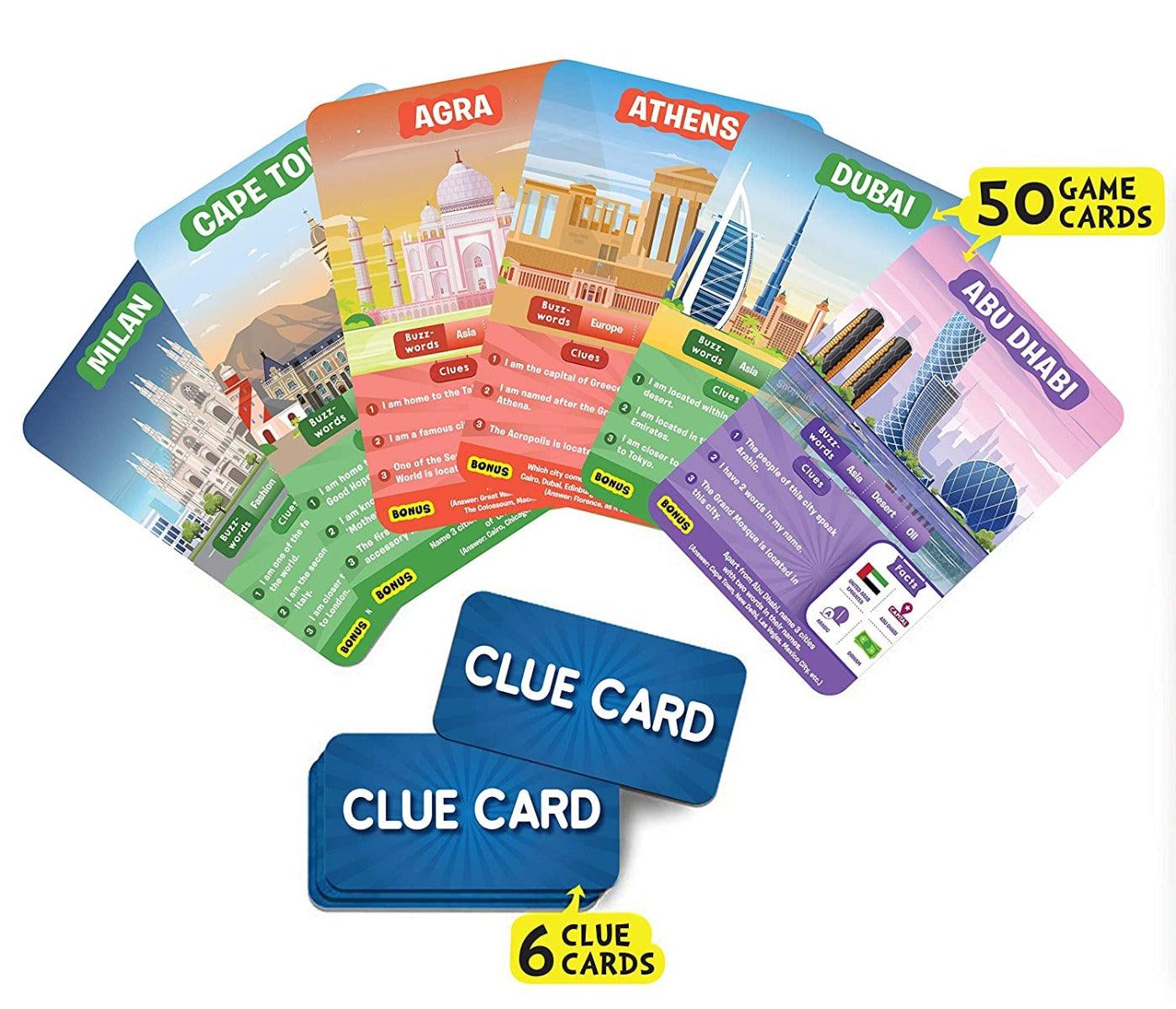 Educational Game : Cities Around the World - GUESS IN 10 (Ages 8-99)