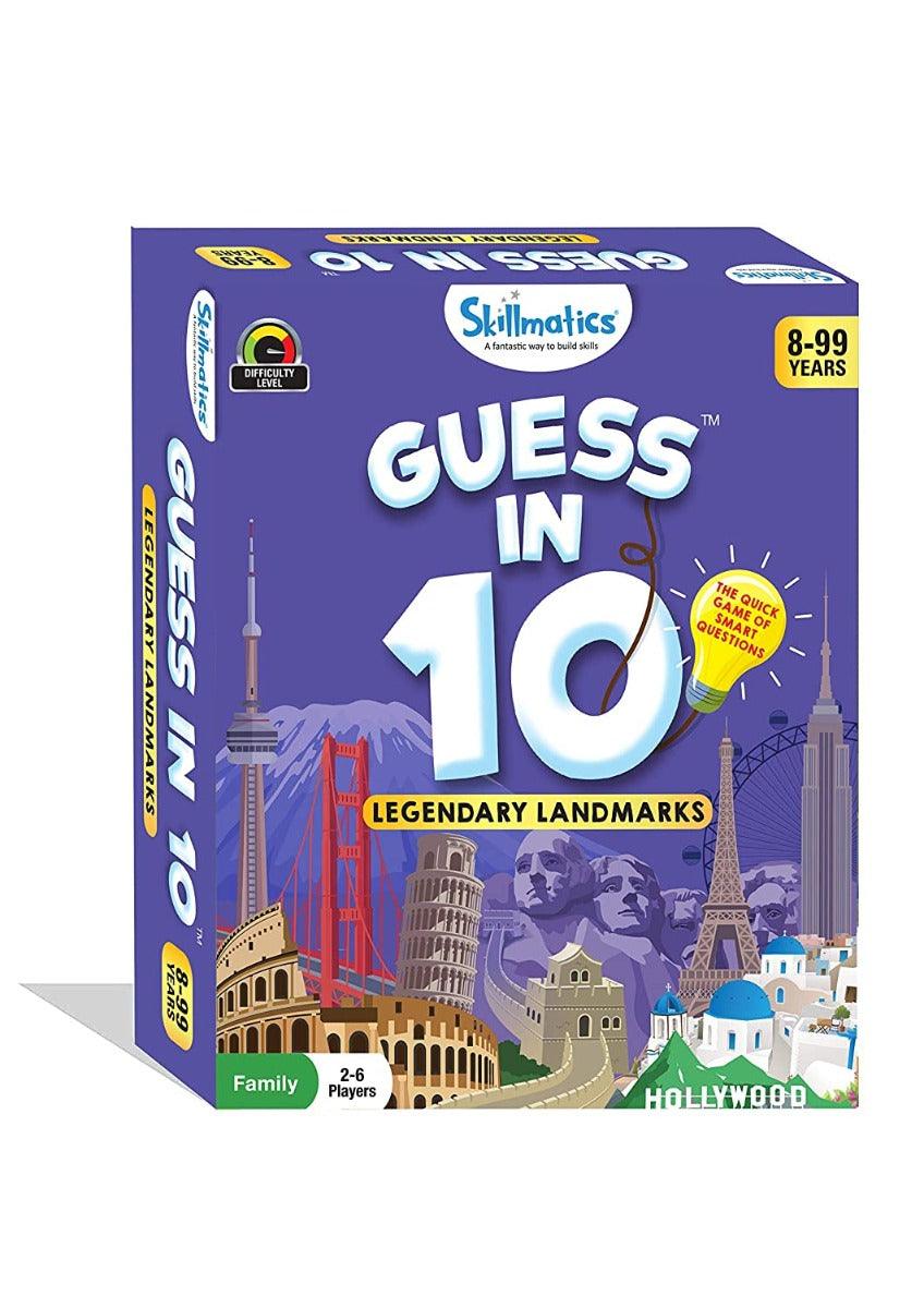 Legendary Landmarks - Guess In 10 (Ages 8-99) | Card Game of Smart Questions | General Knowledge for Families | Gifts for Boys and Girls