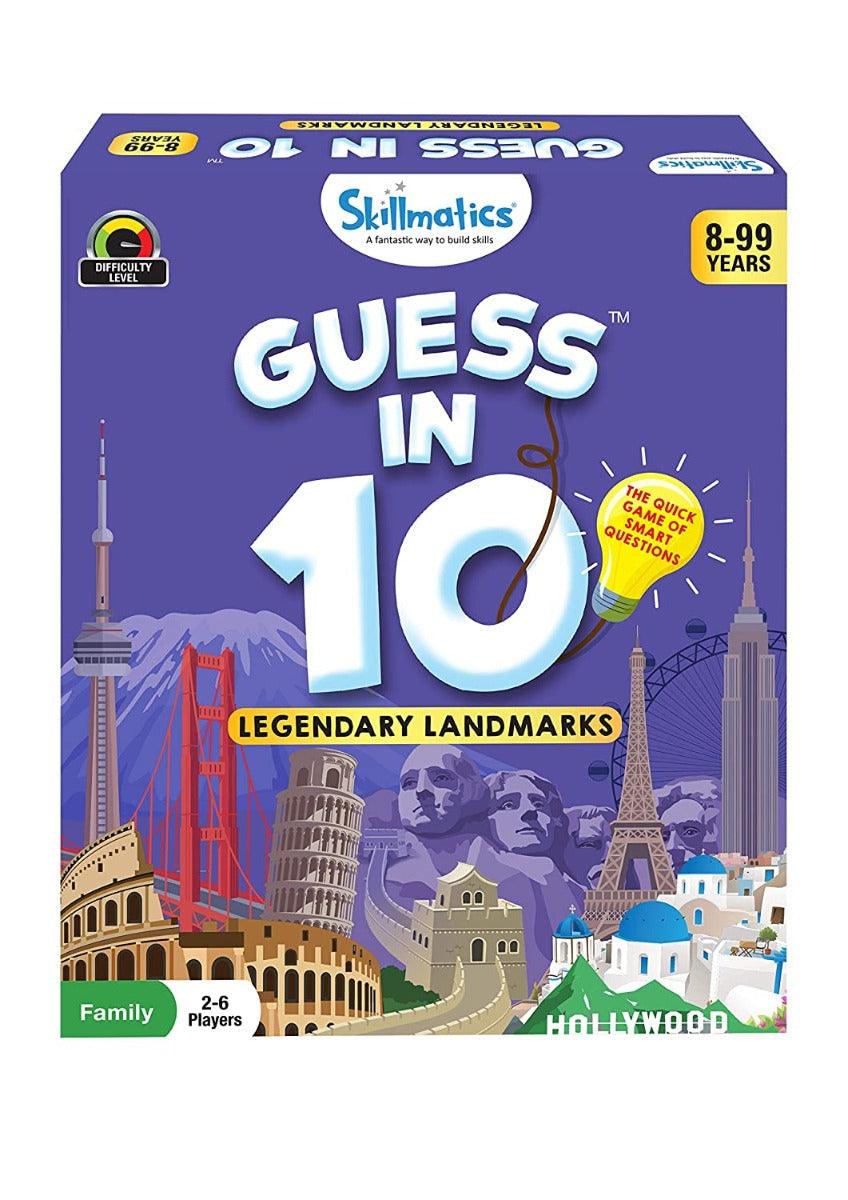 Legendary Landmarks - Guess In 10 (Ages 8-99) | Card Game of Smart Questions | General Knowledge for Families | Gifts for Boys and Girls