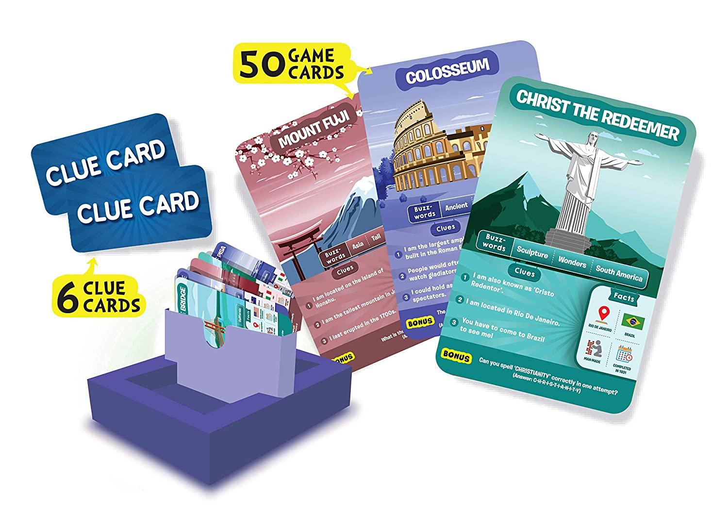 Legendary Landmarks - Guess In 10 (Ages 8-99) | Card Game of Smart Questions | General Knowledge for Families | Gifts for Boys and Girls