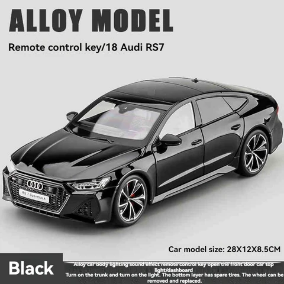Audi RS7 Sportback with Key Remote Metal Diecast Car 1:18 (28x11 cm)