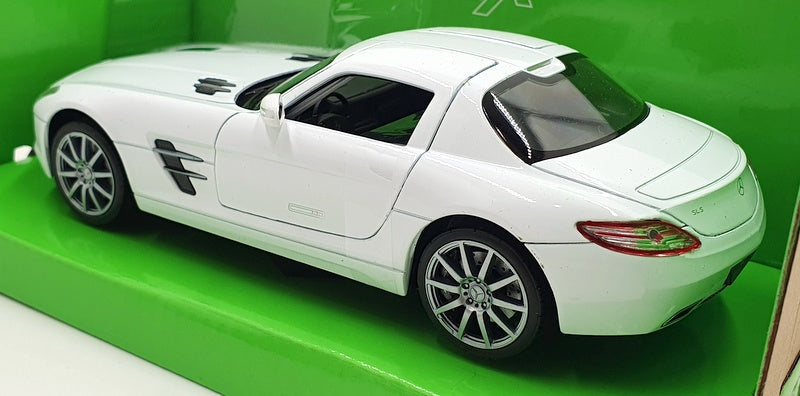 Mercedes Benz SLS AMG White Licensed Welly 1:24 Diecast Scale Model