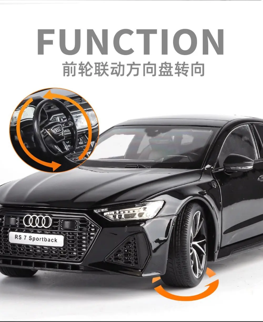 Audi RS7 Sportback with Key Remote Metal Diecast Car 1:18 (28x11 cm)