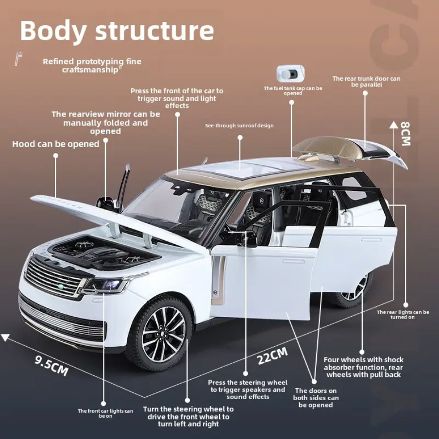Range Rover Autobiography SV Metal Diecast Car 1:24 (20x8 cm)