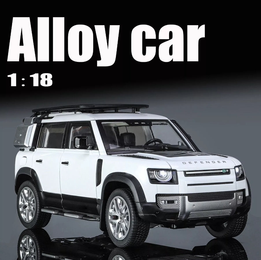 Defender 110 White Metal Diecast Car 1:18 (28x11 cm)