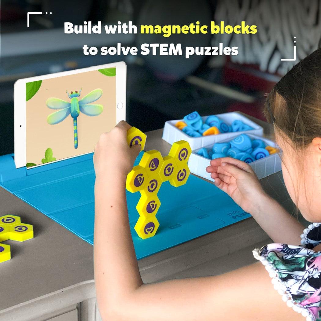 Shifu Plugo Link - Magnetic Building Blocks Kit with Stem Puzzles for Kids Ages 4-10 Years (App Based, Device Not Included)