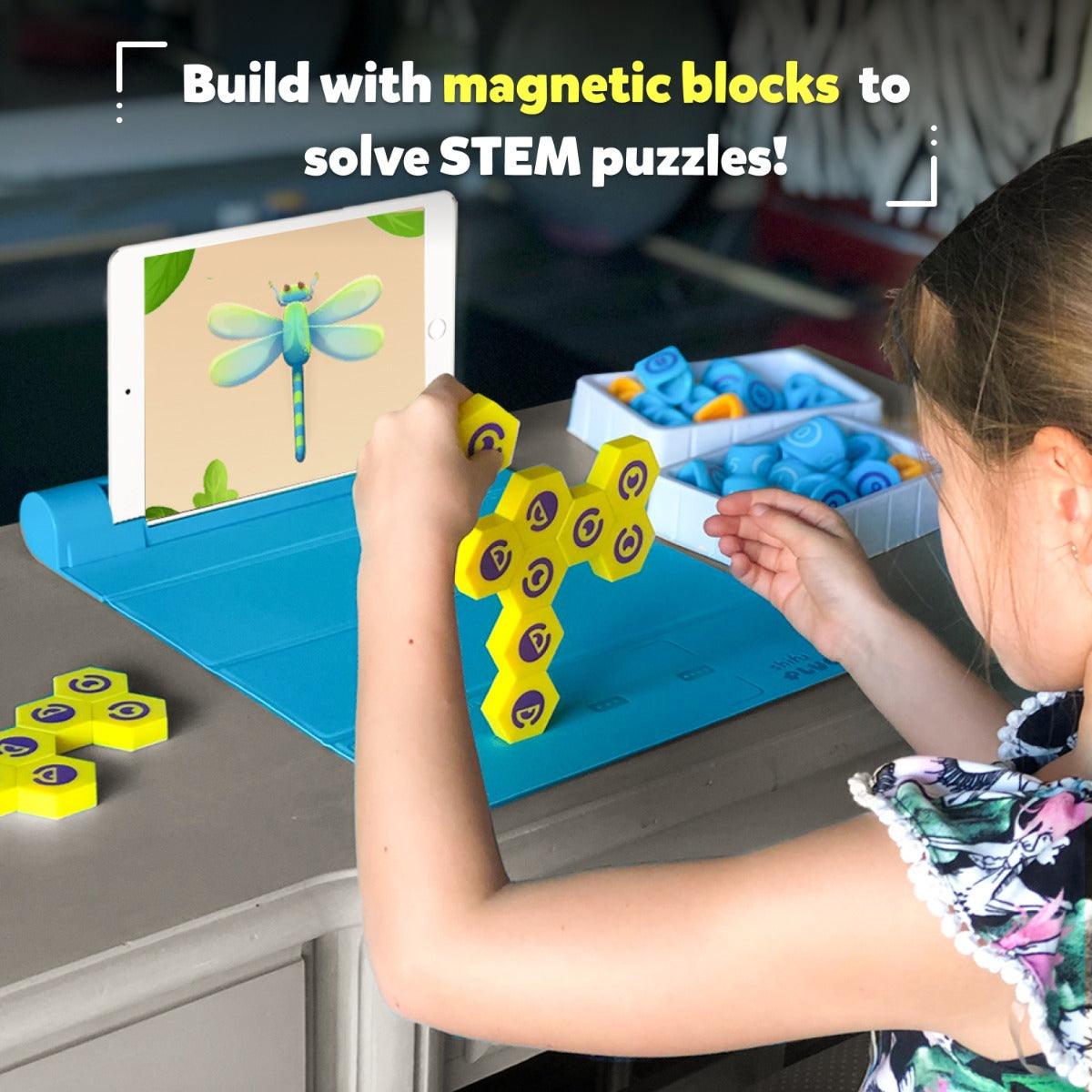 Plugo STEM Wiz Pack - Count, Letters & Link Kits for Kids Ages 4-10 Years (App Based, Device Not Included)