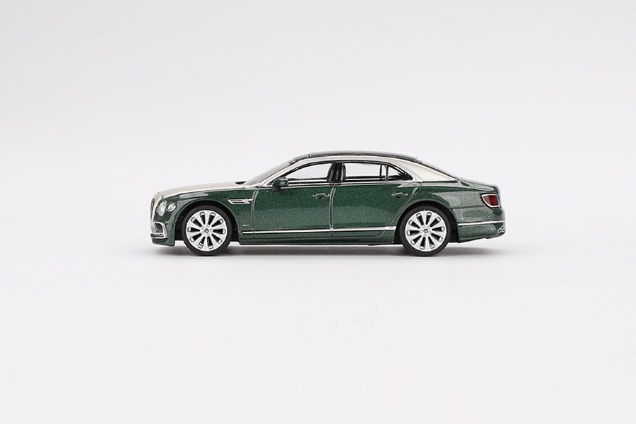 Bently Flying Spur White Sand Verdant 1:64 scale model car - Mini GT